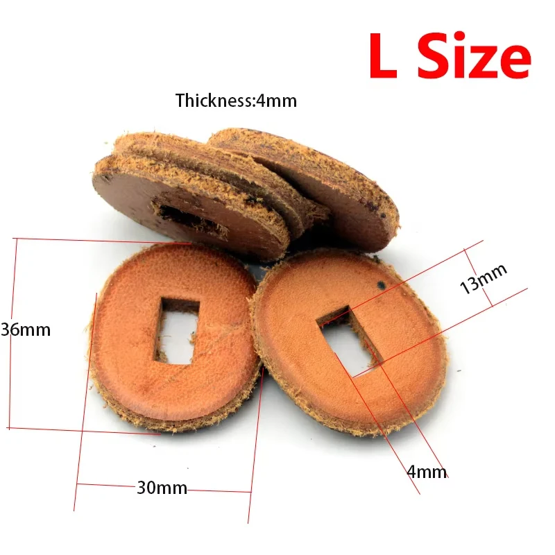 20 pièces/lot bricolage couteau poignée Patch matériel peau de vache en cuir anneaux accessoires peau de vache poignée ronde poignée balances faisant KA-BAR Sabre