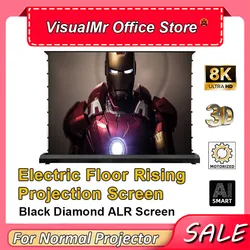 Pantalla de proyección de Diamante Negro ALR, iluminación ambiental 3D/4K, rechazo para proyector Normal, 72-2024 pulgadas, novedad de 150