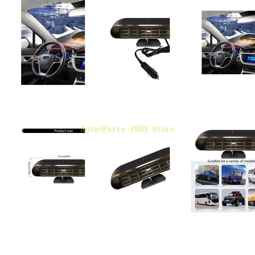 

E21C 12V Windshield Defroster Warm Air Blower Car Heating Solution for Frosty Removal