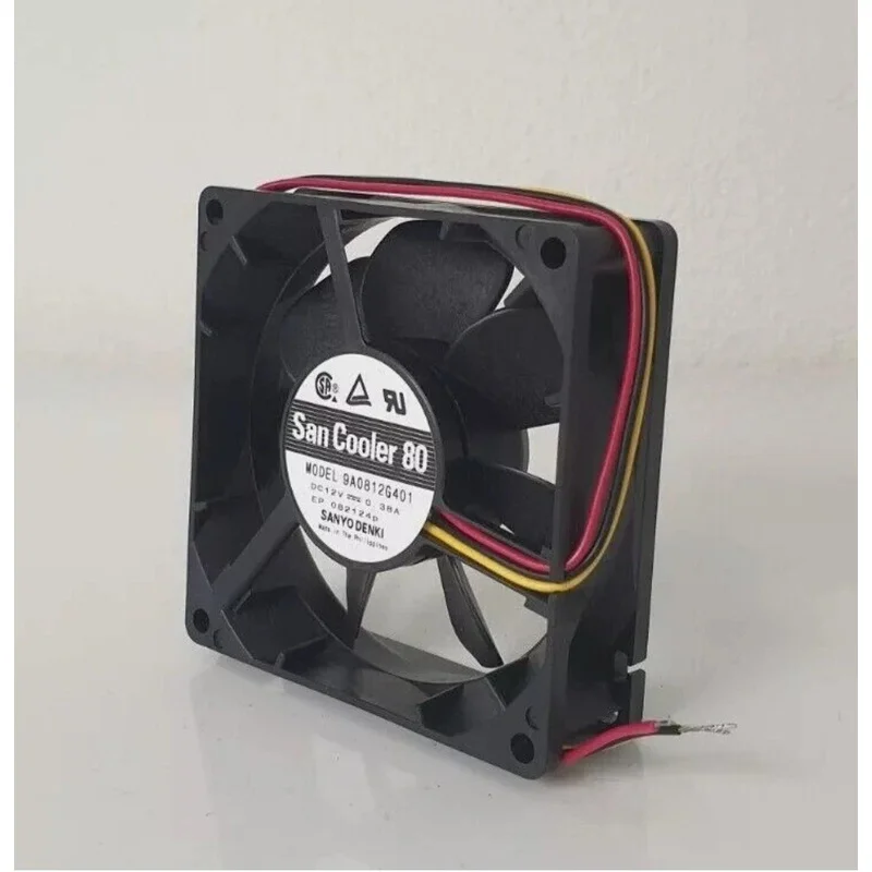 3pcs Sanyo 9A0812G401 12V 0.38A 8025 8CM 3-Wire San Cooler 80 Cooling Fan amk