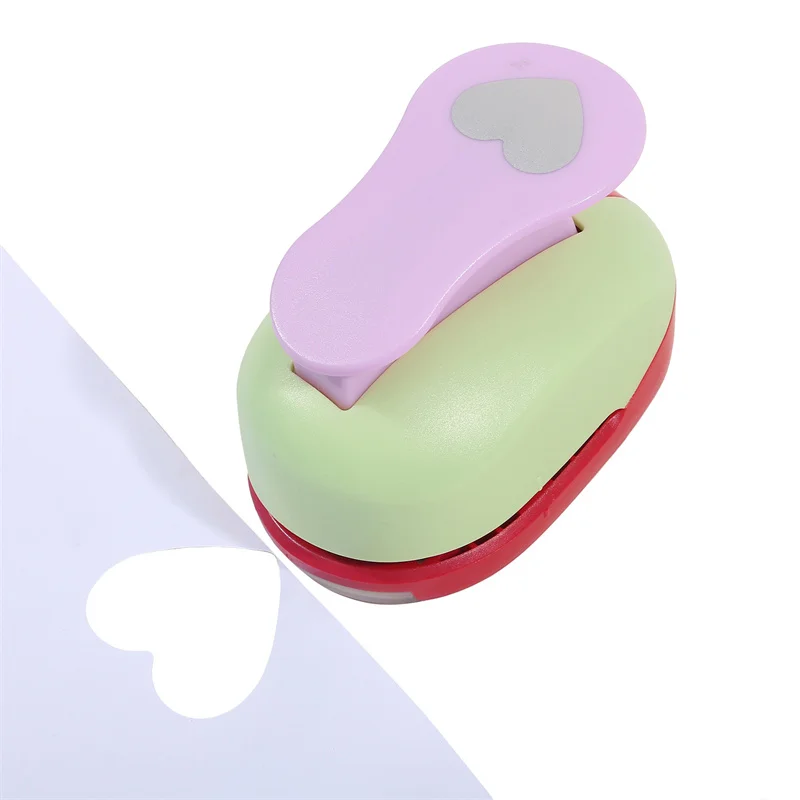 หัวใจ Punch DIY ลายนูน Punches Scrapbooking เครื่องตัดกระดาษ Hole Punch Rounder เครื่องตัด 8/15/25 /38/50 มม.สีสุ่ม