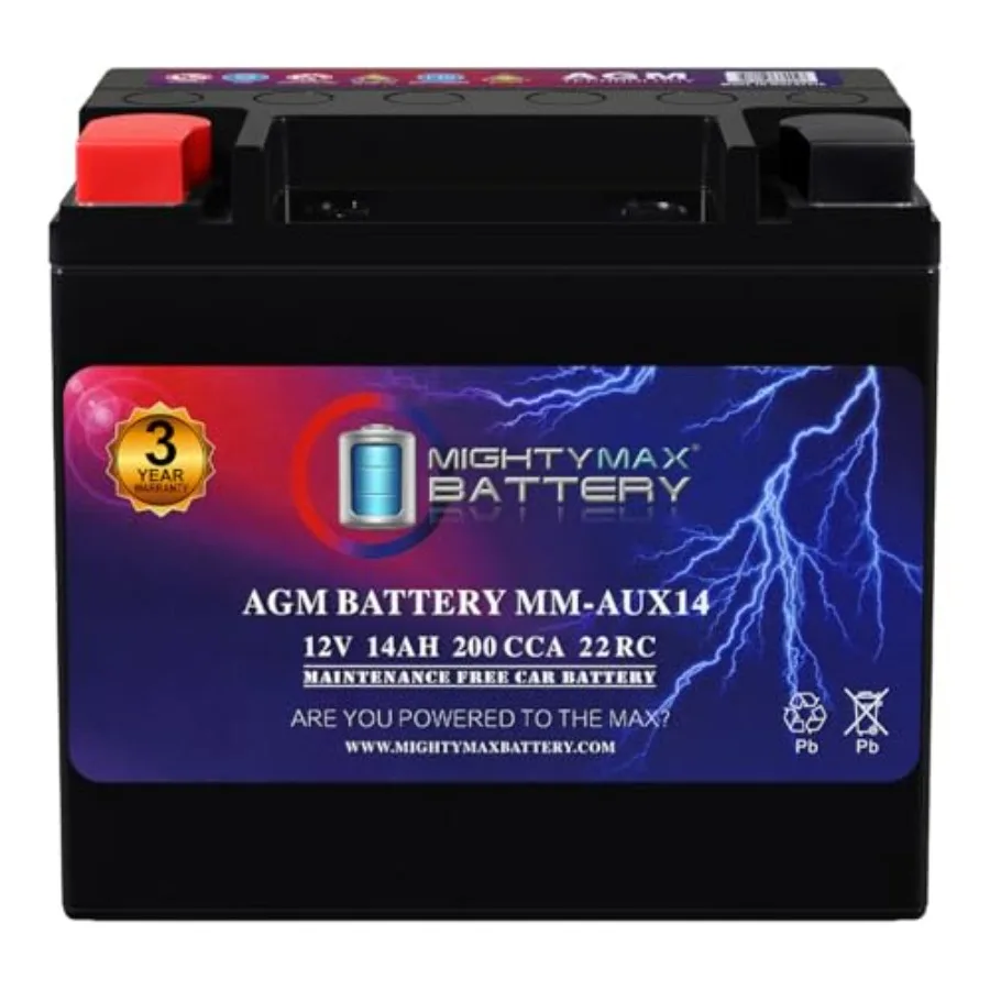 

12V 14Ah 22RC 200 CCA Rechargeable AGM Car Battery for Reliable Performance in Various Applications