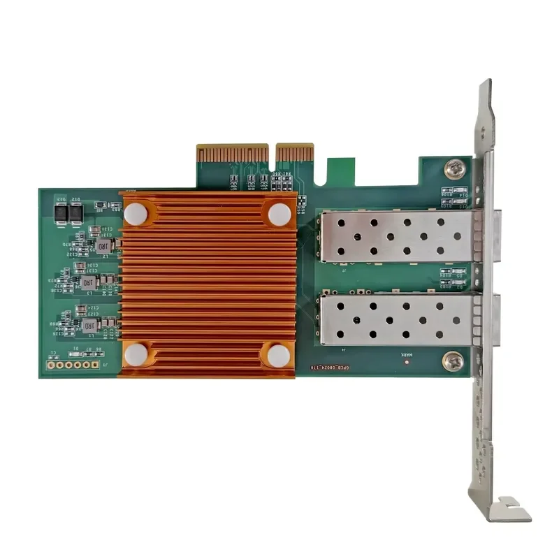2.5G Dual Optical Port Server Adapter Network Card Ethernet NIC PCIe LAN Card for High Speed Data Transmission Stable