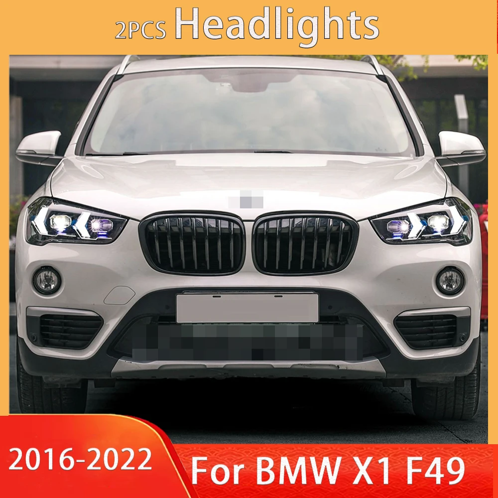 

Автомобильная фара в сборе для BMW X1 F49 2016-2017 2018 2019 2020 2021 2022 Авто светодиодный объектив проектора Plug and Play, аксессуары для ламп