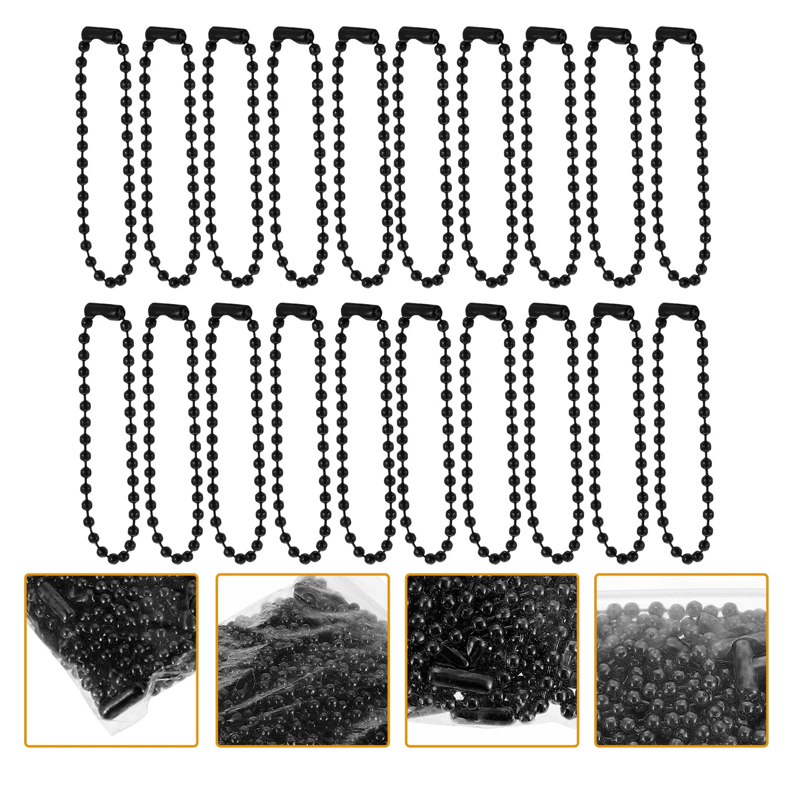 

100 шт. цепочек для ювелирных изделий, цепочки-шариковые, цветные, легкие, для ценников, подарочных бирок, декоративные, для рукоделия