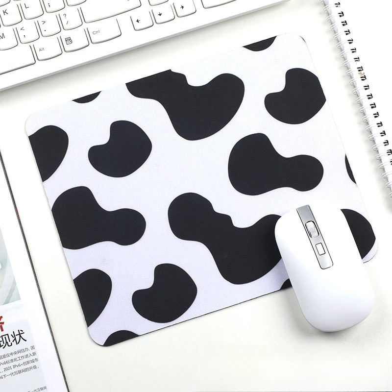 

Cow Print Pattern Mouse Pad Geometric Graphic Gamer Mousepad Rubber Base Office Accessories PC Art Design Desk Mats 21x25cm