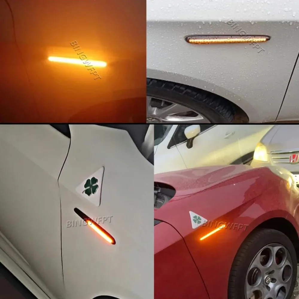 

BINGWFPT LED Dynamic Side Marker Lights Arrow Turn Signal Blinker Lamp For Alfa Romeo Giulietta 940 Juliet # 50513758 5052294