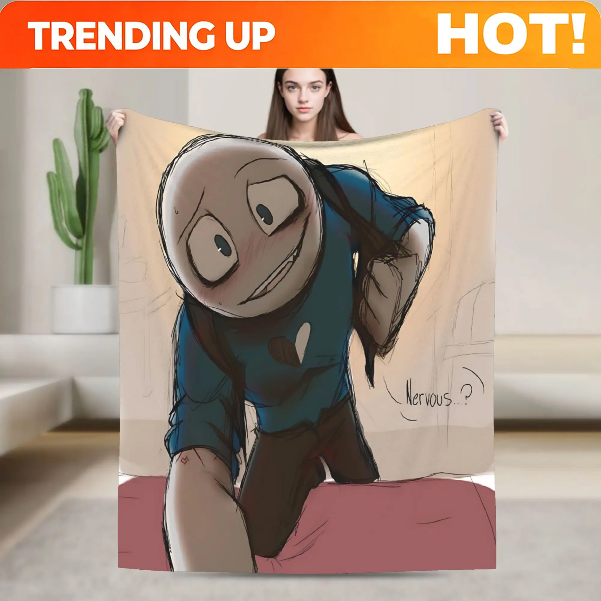 Customize Your Boyfriend Game Peter Theme Fleece Blanket with Fresh Animal Prints, Ultra Soft And Cozy, No Shedding Or Pilling,