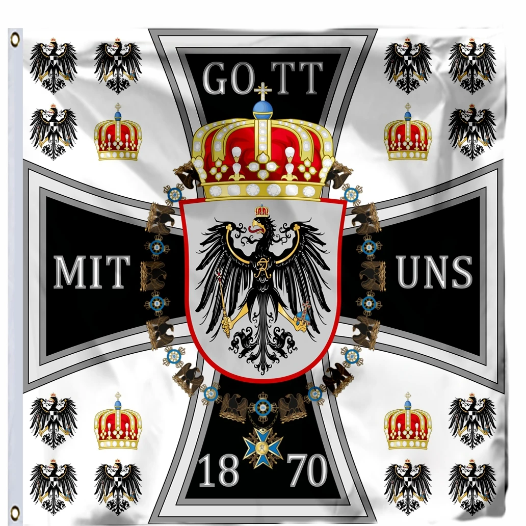 

Germany Royal Standard Crown Prince Prussia 1871 Flag 120X120cm 4x4FT 120g 100D High Quality Banner Free Shipping