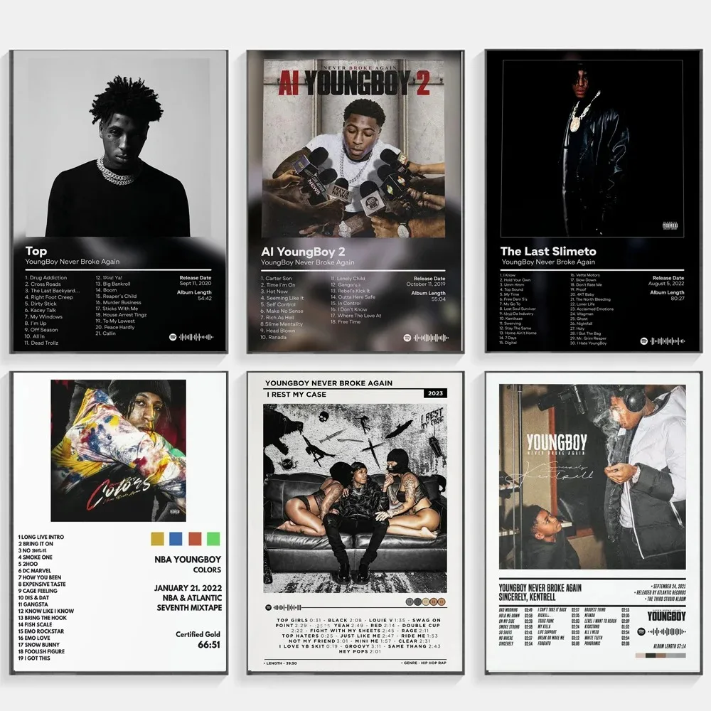 Never Broke Again AI YoungBoy 2 Rap música álbum cubierta póster impresiones cuadro sobre lienzo para pared foto regalo habitación decoración del hogar
