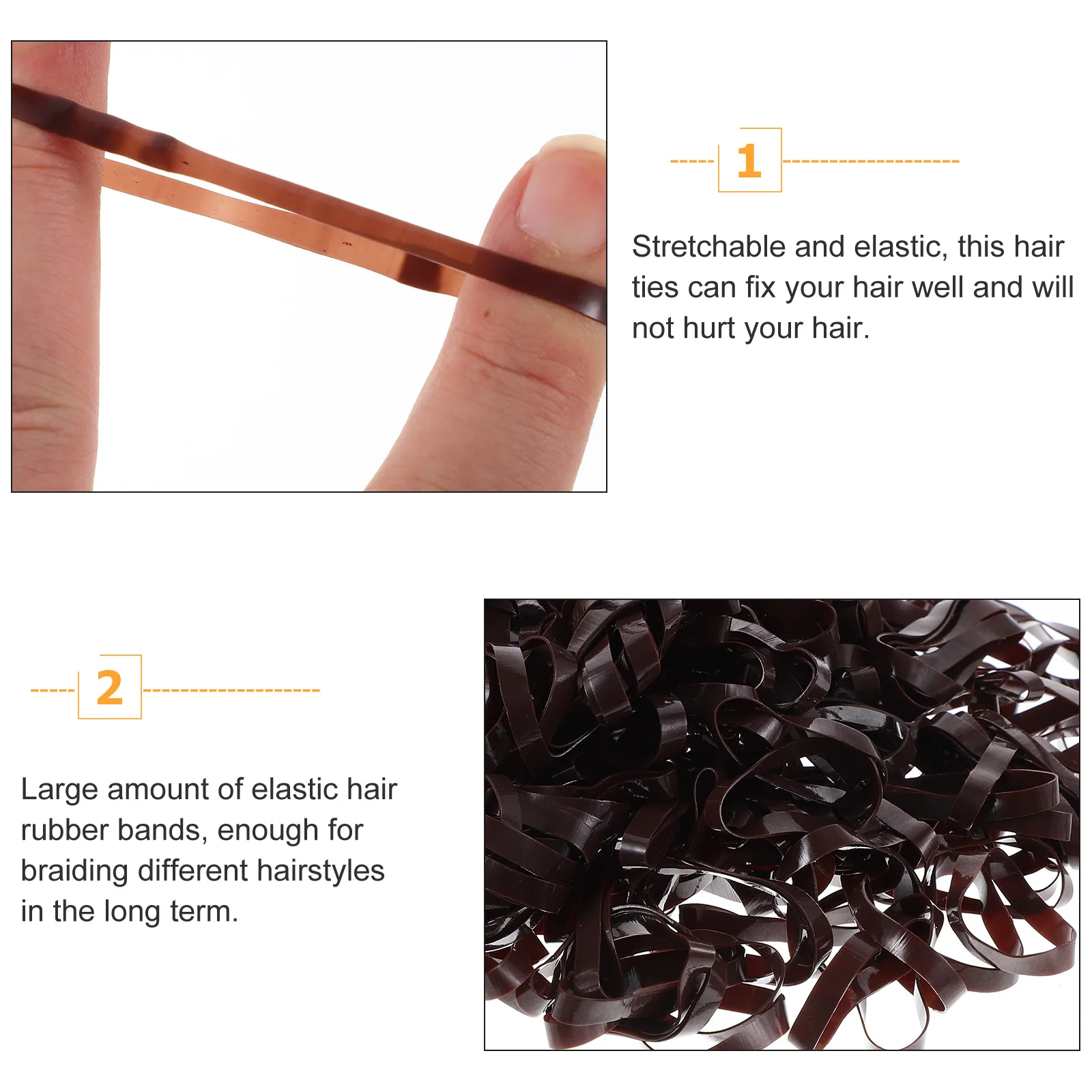 

500Pcs Multi-Purpose Elastic Hair Ties High Elasticity Rubber Bands Small Hair Bands for Easy Styling