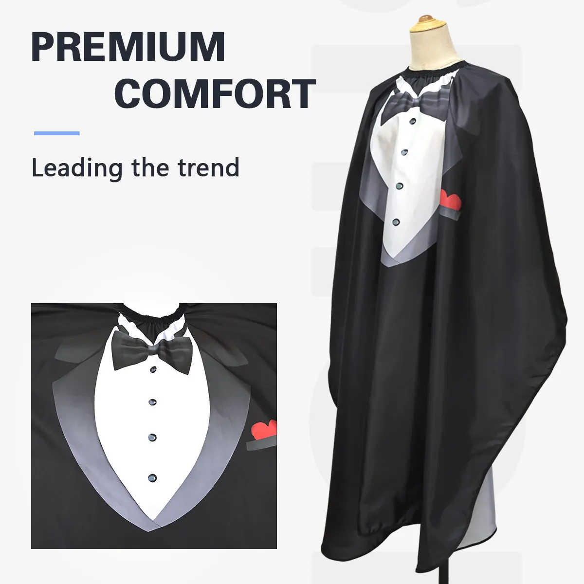 

Hairdressing Western-Style Pattern Cutting Hair Cape, Waterproof & Antistatic Salon Barber Cape, Stylist Aprons for Haircut