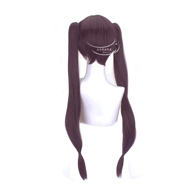 CyGame Genshin تأثير منى Megistus شعر مستعار طويل ذيل حصان تأثيري حلي مقاومة للحرارة الشعر الاصطناعية النساء لعب الأدوار الباروكات