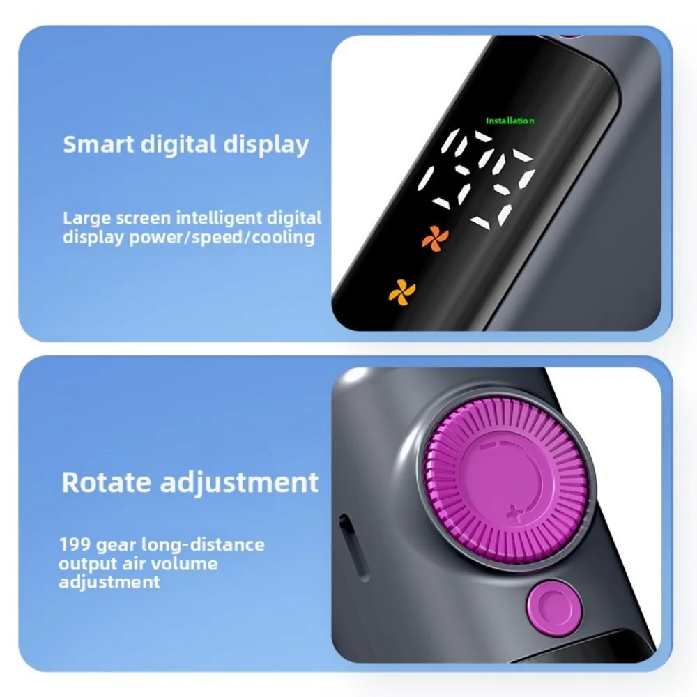 Mini Usb Rechargeable Powerful Fan Mini USB Powered Digital Display Fan For Home