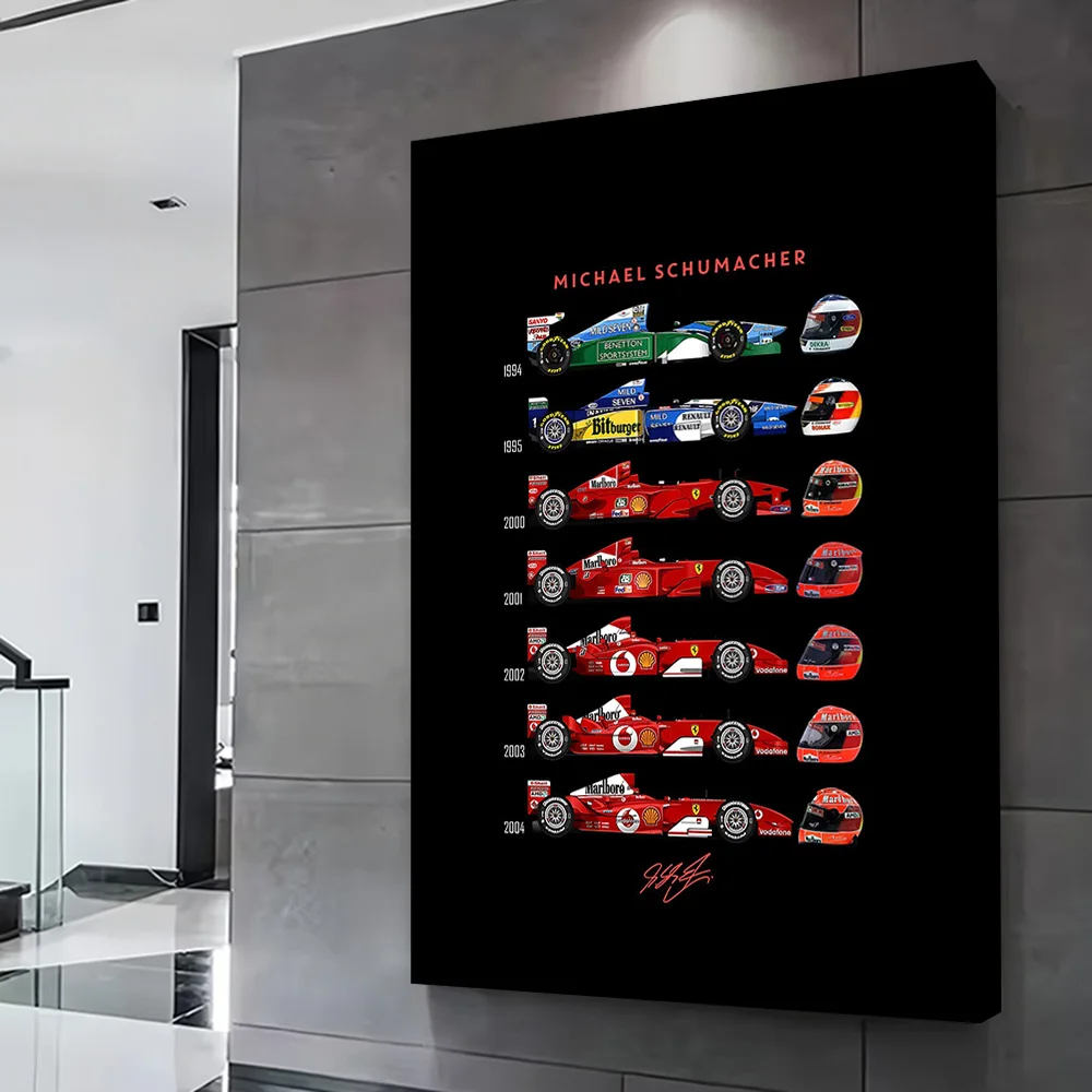 Michael Schumacher Poster Customizable Printed Canvas Painting for Pictures Wall Art Modern Home Decoration Ornaments Wand Deko