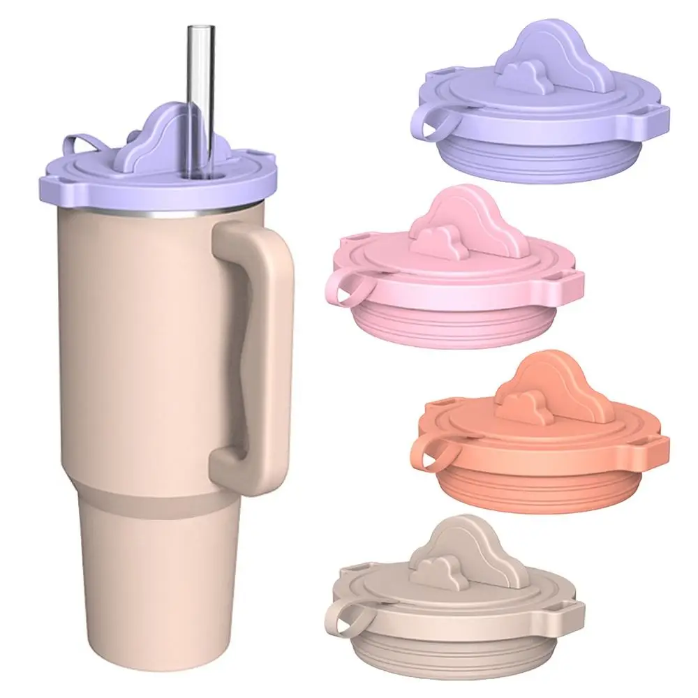 Durable Silicone Bottle Cover 40oz Leakproof Silicone Lids Purple Pink Khaki Orange Soft Cup Cap