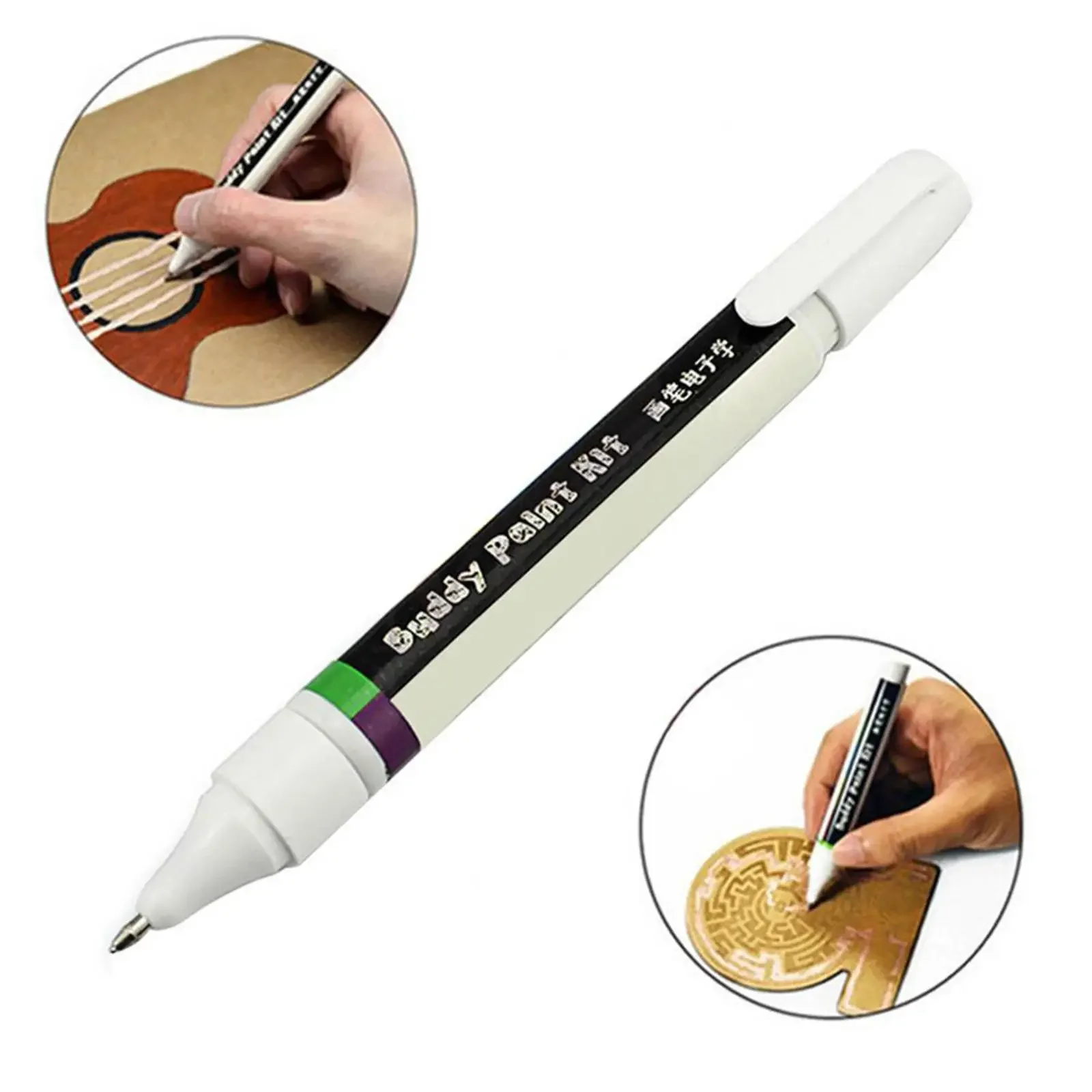 Conductive Ink Pen Silver Copper Conductive Paint Pen Tool for Electronic Circuit Learning Board Circuit Repair Educational
