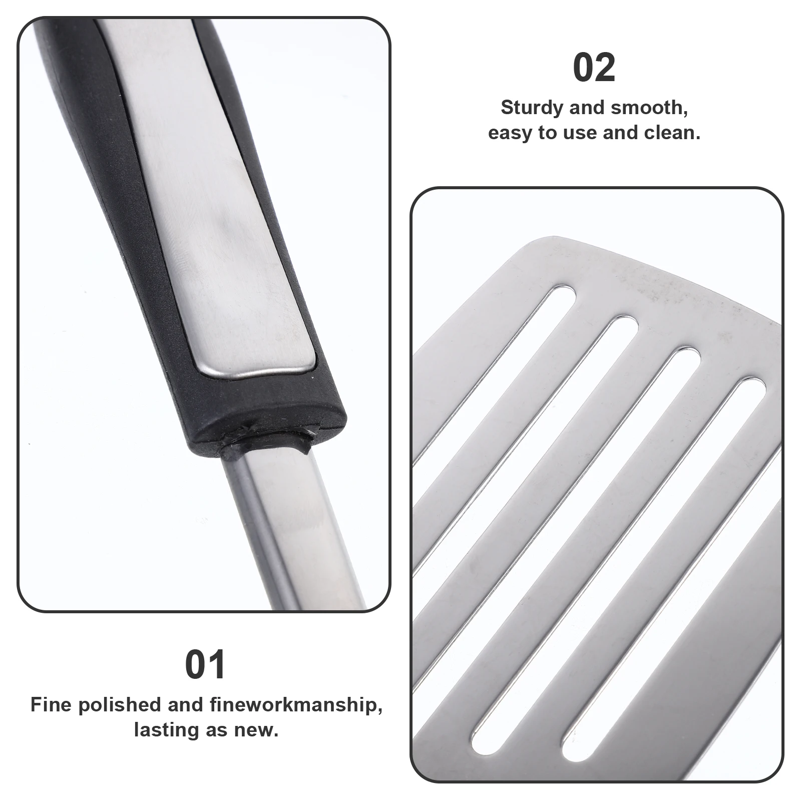 1 Stuks Steak Spatel Premium Rvs Ingelaste Schop Voor Bbq Thuis Restaurant Keuken Gadget Antislip Handvat ophangen