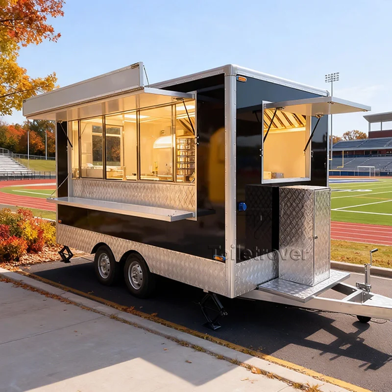 

Мобильная тележка для еды, фургон для хот-догов и пиццы, китайский электрический фудтрак, коммерческий фургон с тремя раковинами и полностью оборудованной кухней