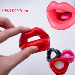 Sexy Lips Rubber Mouth Gag Open Fixation Mouth Stuffed Oral Toys Adult Games Sex Tool Toys O Ring Dilator Sex Toys for Couples