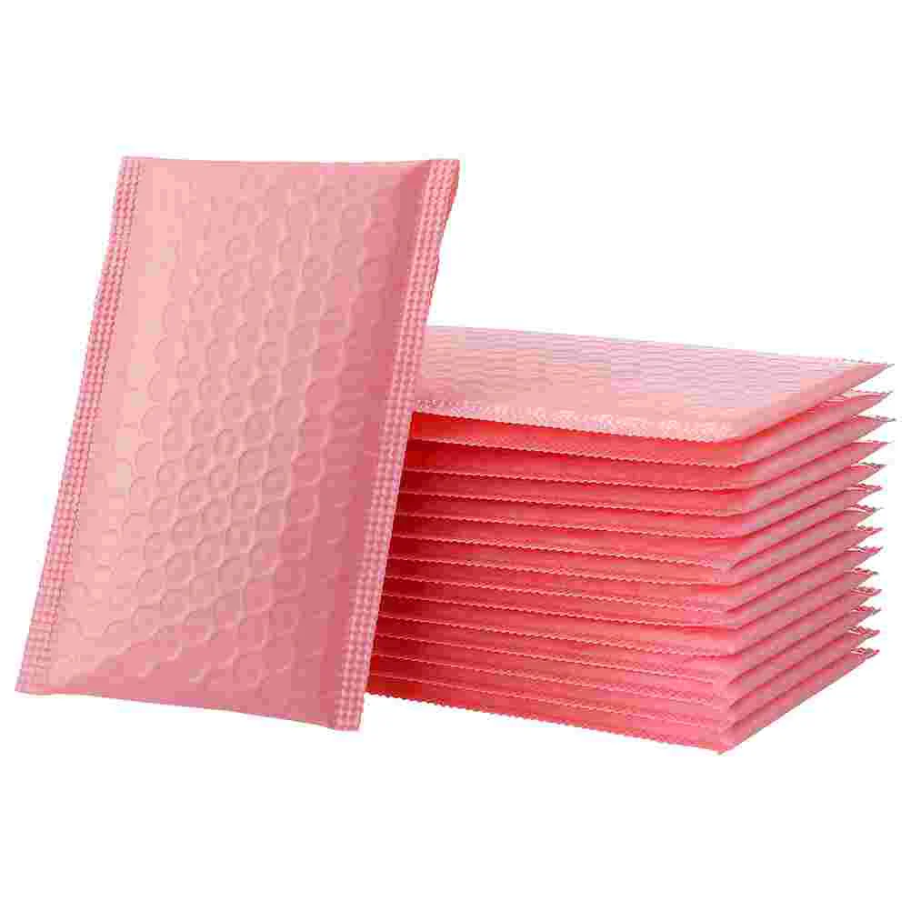 100 pezzi sacchetto sigillato piccolo spedizione addensare 15X11 cm forniture aziendali imballaggio per pacchetto accessori rosa postali