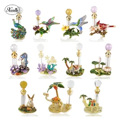 4ml Animal Hummingbirds Rabbit Camel Mermaid Sea Horse Metal Refillable Perfume Oil Attar Bottle Glass Gift Wedding Home Decorat