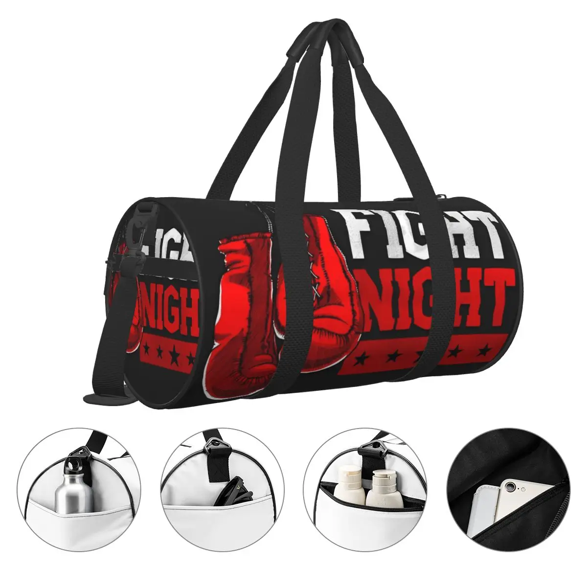 Sac de sport de boxe portable personnalisé pour hommes, sac d'entraînement de boxe, accessoires de gymnastique, sacs à main fantaisie, sac de fitness