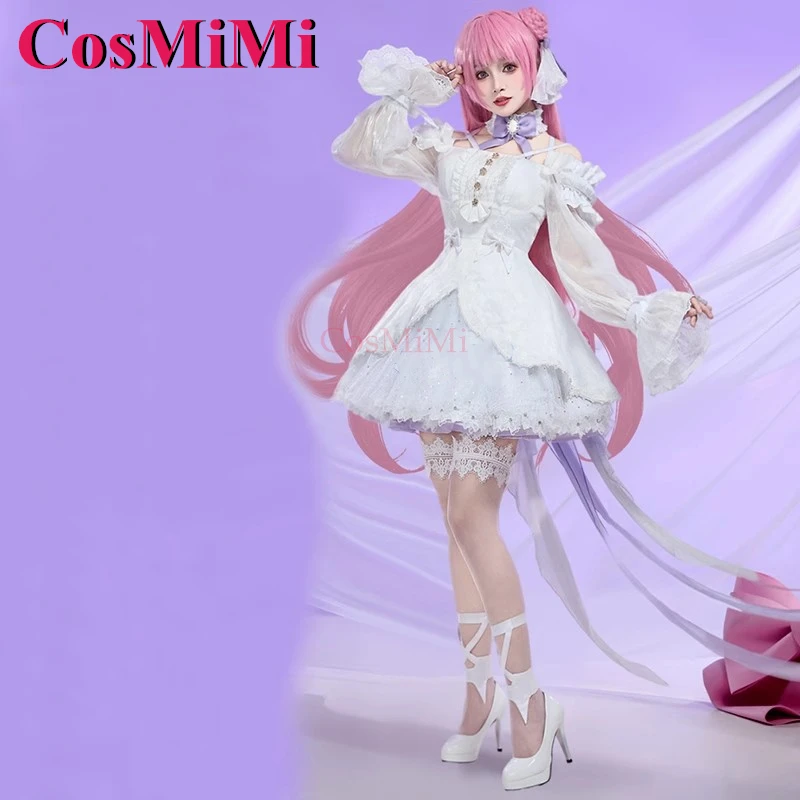 CosMiMi لعبة NIKKE دوروفي تأثيري حلي حلوة أنيقة جميلة فستان رسمي أبيض المرأة كرنفال حفلة لعب الأدوار الملابس S-XL