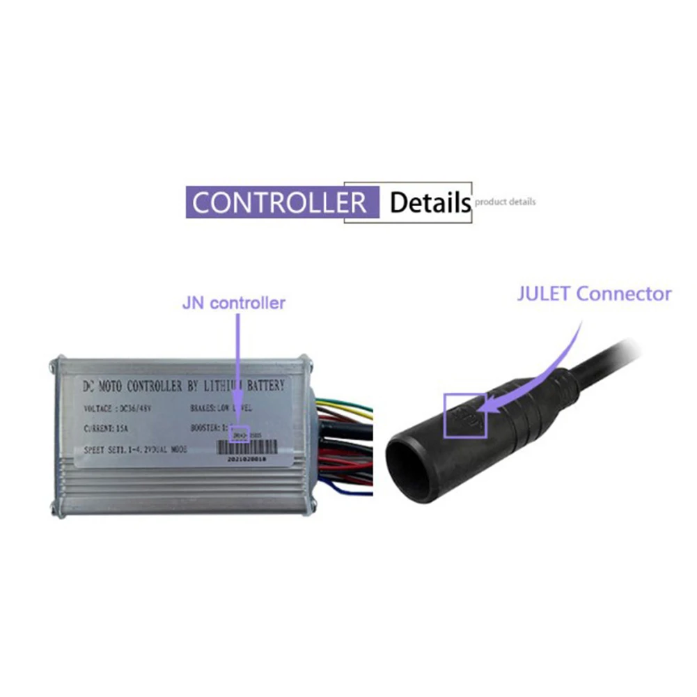 

Controllers JN Controller 500W Brushless Controller DIY Refit 120x53x33mm Ebike Accessories Hub Motor Square Wave