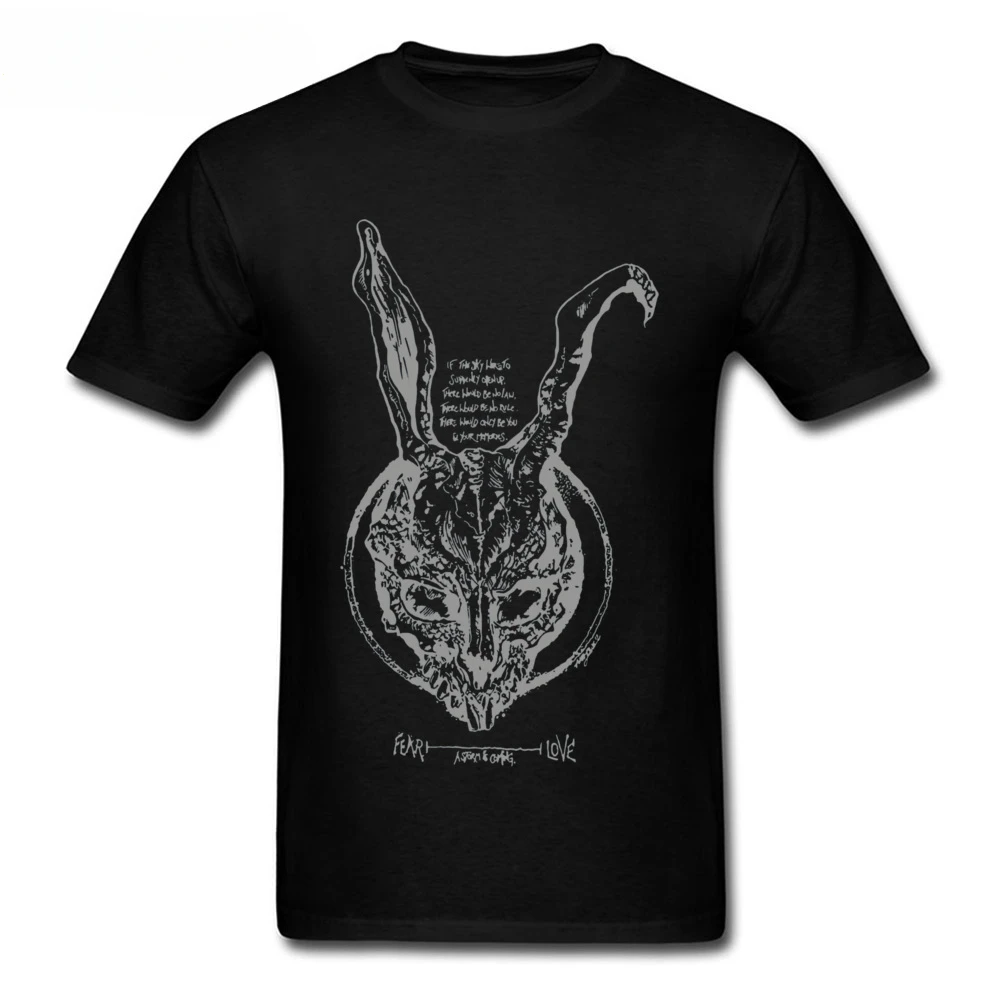 Cotton Streetwear Thriller Movie T-shirt Donnie Darko T Shirt Men Black Tshirt Suspicion Science Fiction Tops Tees Tony Vintage