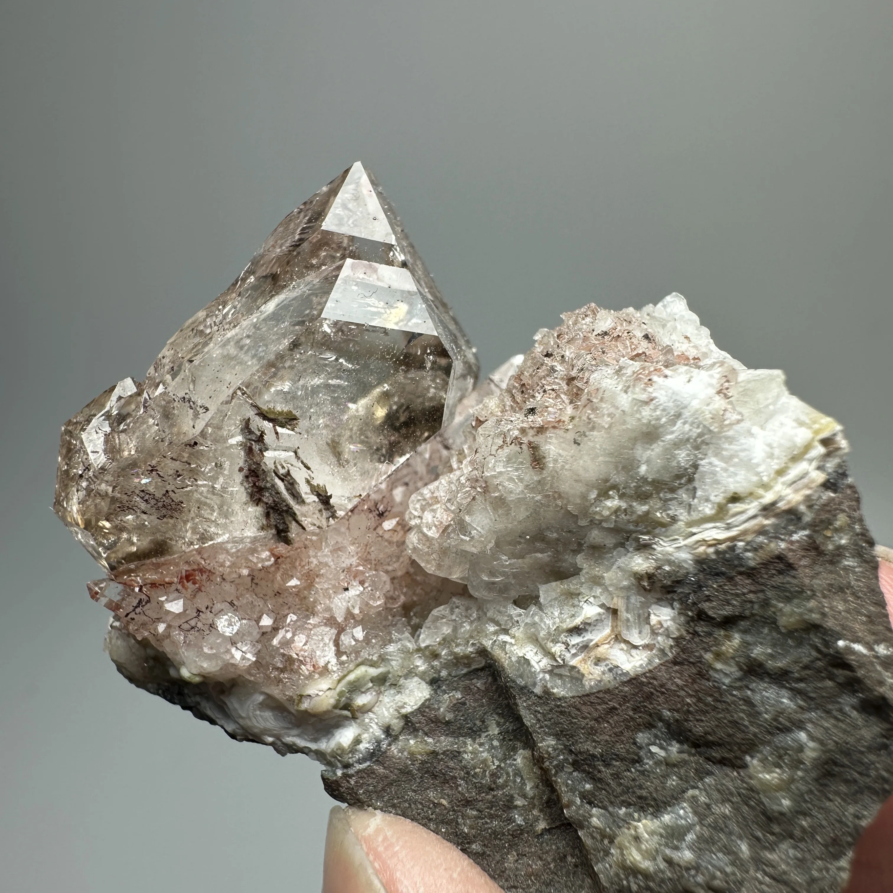 Namibia Skeletal Quartz Smoky Quartz Crystal Cluster Mineral Specimen Natural Healing Crystal