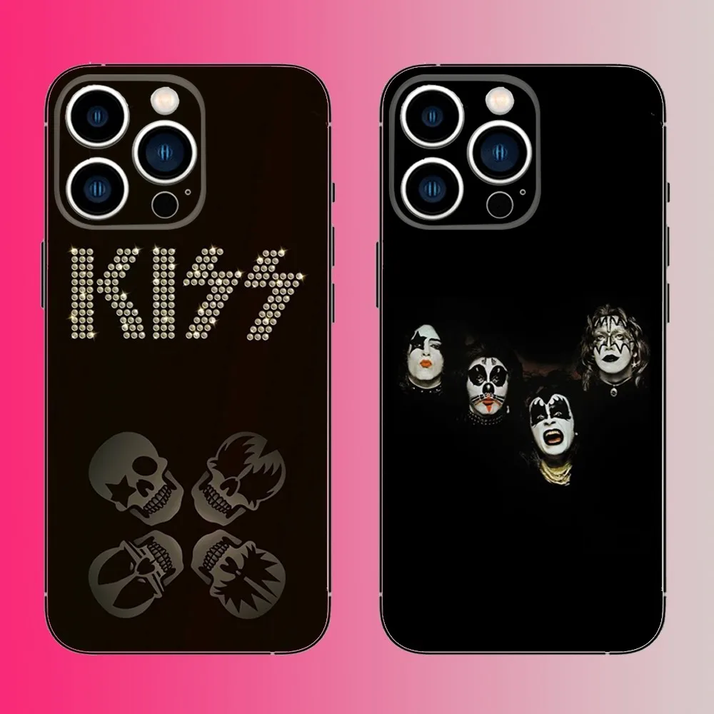 K-Kiss Rock Band Phone Case For iPhone 16,15,14,13,12,11,Pro,Max,Plus,Mini,X,XS,XR,8,7,6,S,SE Soft Black Case