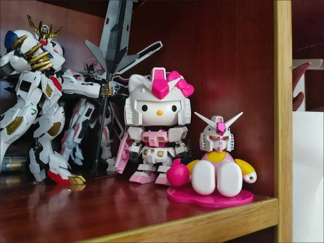 Hello Kitty Collaboration RX-78-2SDH 1/144 แมวน่ารักคอลเลกชันประกอบชุดตกแต่ง,Action Figure,ของขวัญสะสมของเล่น