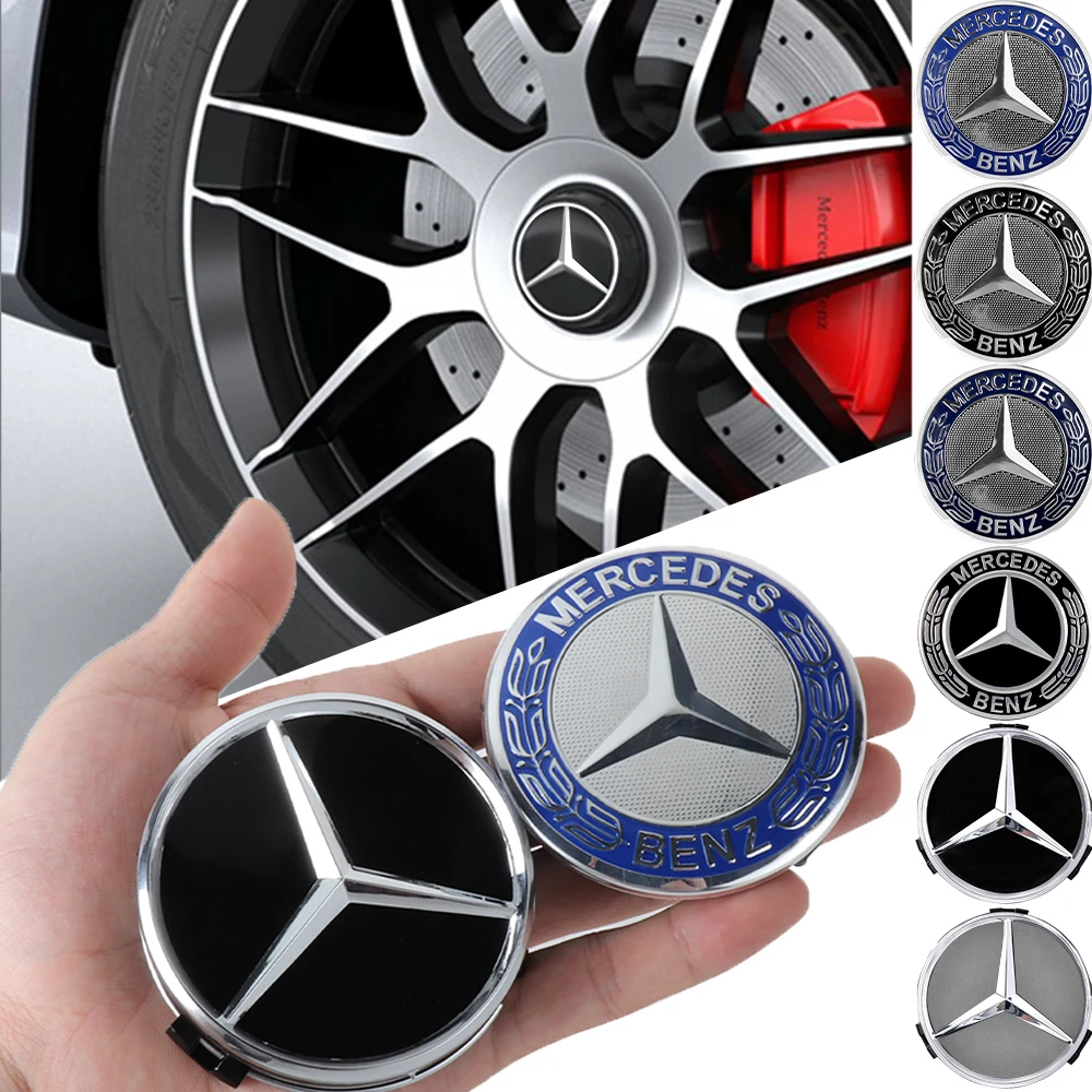 4pcs 75MM Original Car Wheel Center Cap Hub Cover Badge Auto Accessorie For MERCEDES BENZ AMG W124 W126 W140 W203 W205 W210 C260