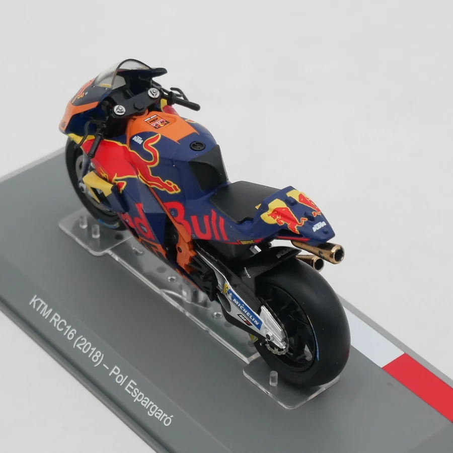 IXO 1:18 Scale Diecast Alloy Moto GP 2018 KTM RC16 Pol Espargaro Motorcycle Toys Cars Model Classic Adult Souvenir Gift Display