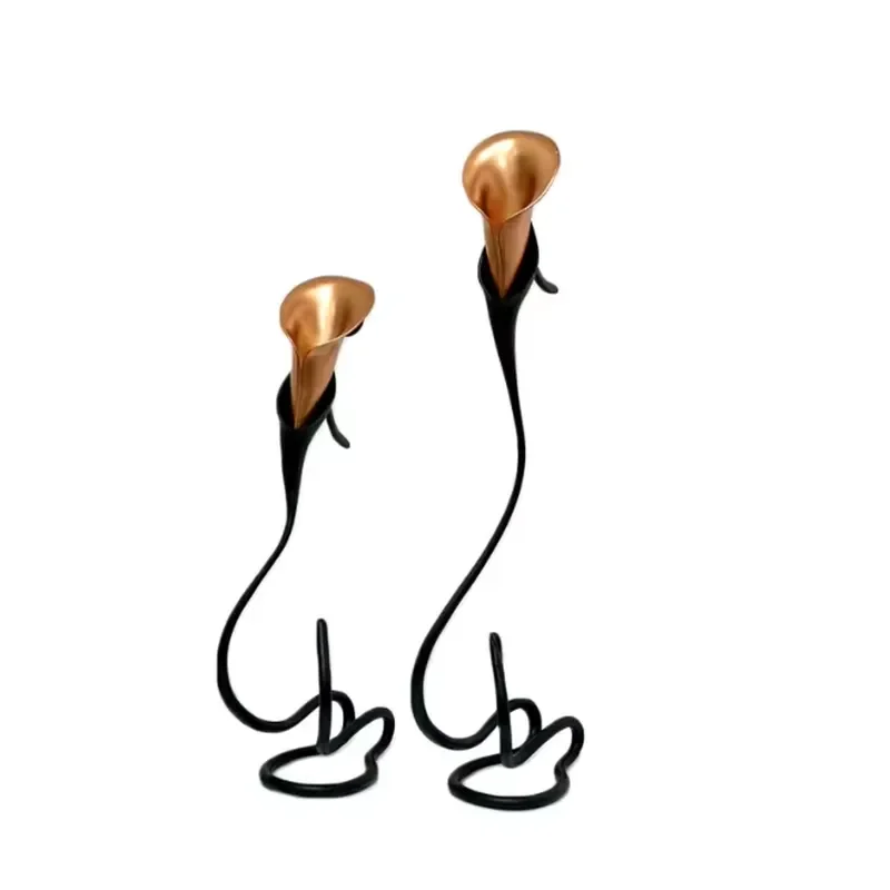Calla lily style retro candlestick