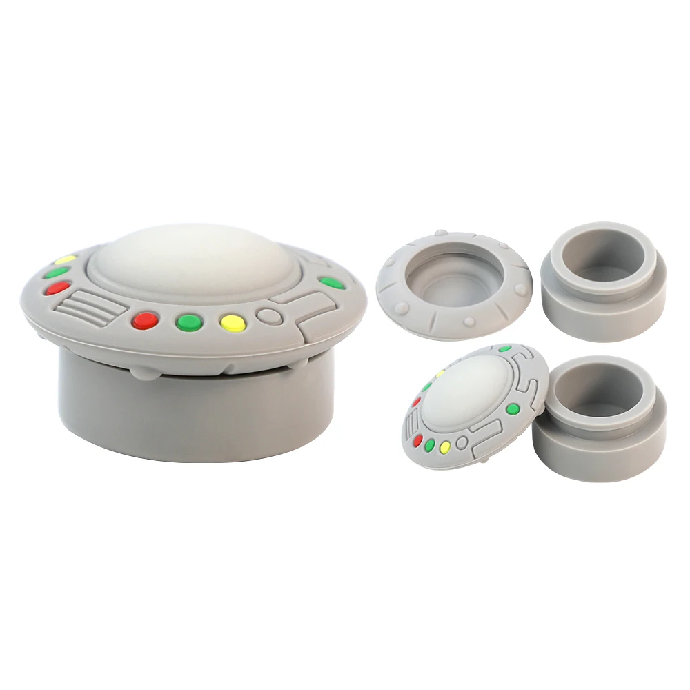 1 PCS UFO Silicone Was jar Concentrate Sealed Oil Non-stick Jars, Small Case Pretty Liquid Cosmetic Ointment Container