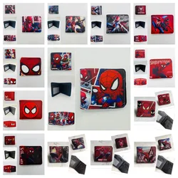 New versatile Spiders-Man boys style girls hero anime short folding wallet large capacity multi-card slot coin purse wallet