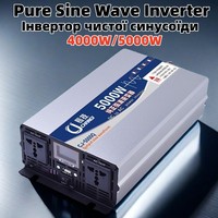 4000W 5000W Pure Sine Wave Inverter DC 12V 24V 48V 60V 72V To 220V 110V Inversor Voltage Converters Power Bank Solar Inverter