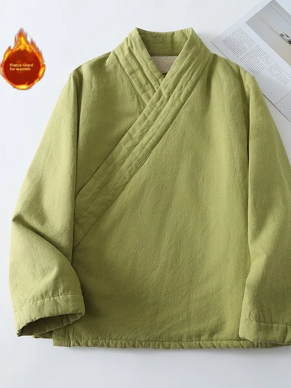 

Аутентичный новый китайский женский халат Zen Sle на подкладке с одеждой для медитации Sa, свободная посадка, зимняя длинная све