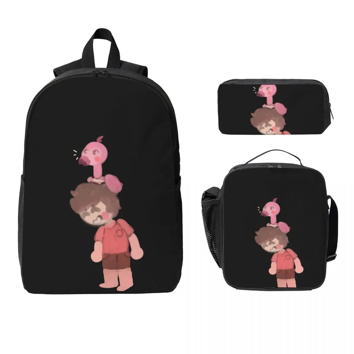 

Flamingo Mrflimflam ( Albertstuff ) Backpack Boy Girl BookBag School Bag Laptop Shoulder Bag 3ps Insulated Lunch Bag Pencil Case