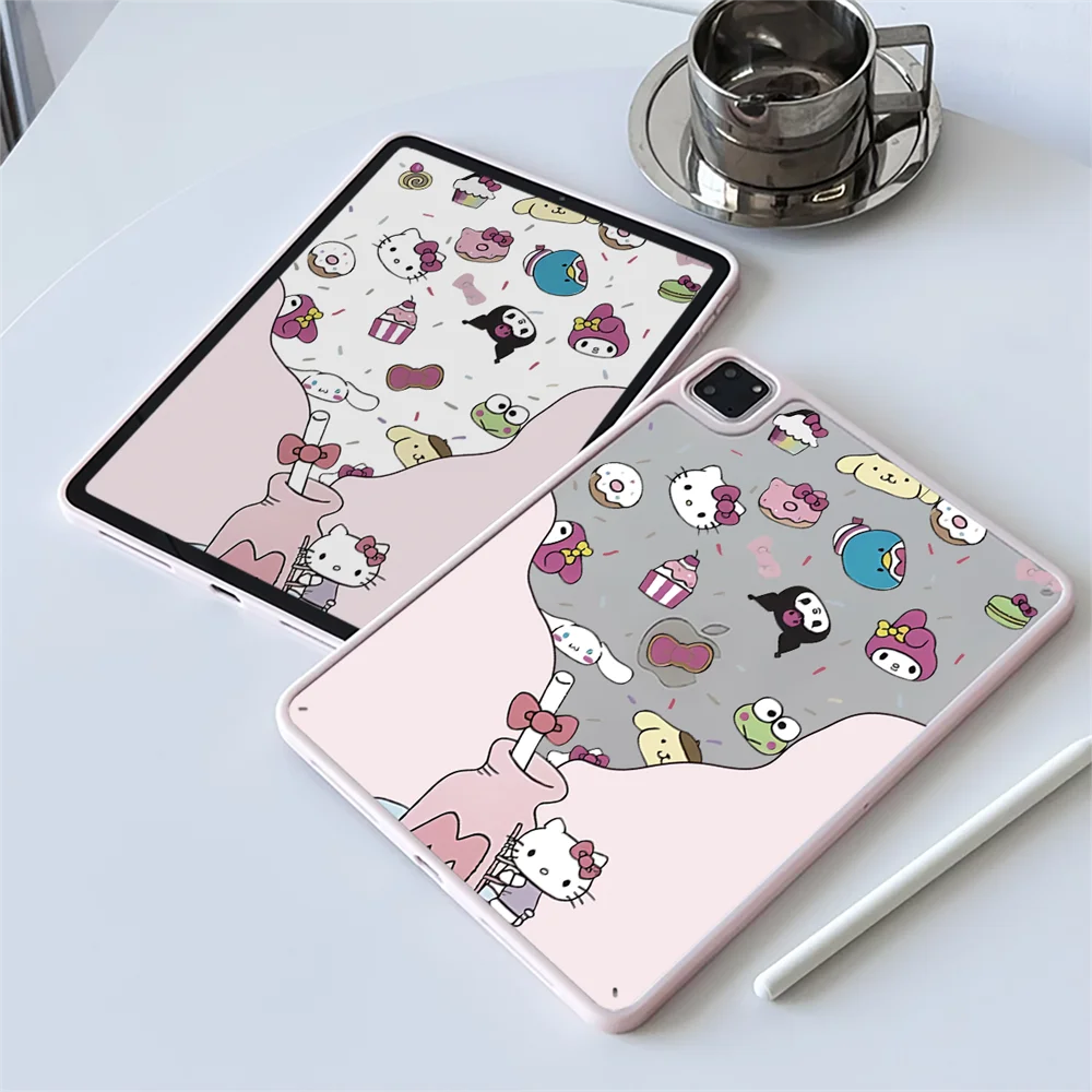 

Новый чехол Hello Kitty для iPad A16 10/11 поколения 10,9 10,2 Air11 4/5th Air7 Pro 11 7/8/9th pro10.5 9,7 Mini6 7 Shell Acrylic Cover