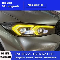 For 2023 2024  BMW G20 Yellow DRL G21LCI M340i M340ix M340dx 330i 320i  LED/Laser Headlight Day lights Lemon Yellow Upgrade