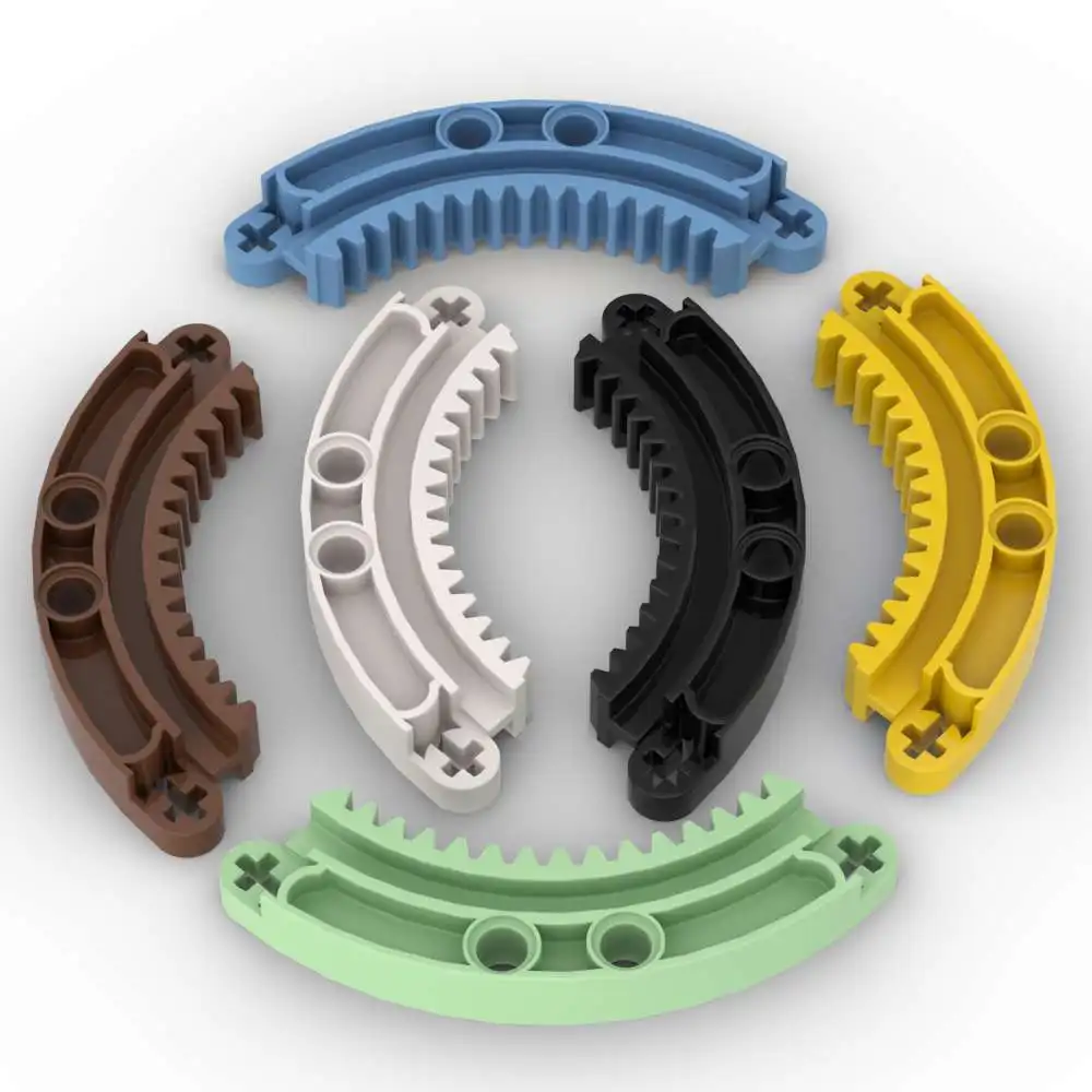 MOC 1PCS Replaceable 78442 6x6 Bricks Curved Gear Rack Building Block High-Tech Fascinating Toys Adults Kids Special Day Gift