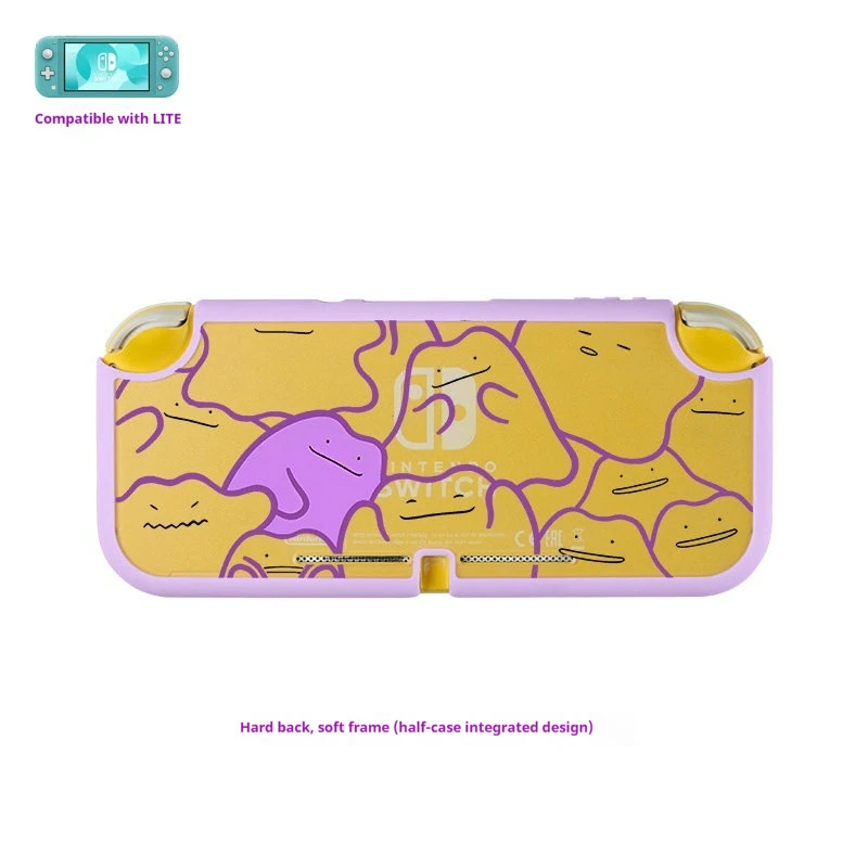 Switch 2 harde beschermhoes paars Ditto-ontwerp geschikt voor Ns Lite Switch Oled schokbestendig anti-kras cover randapparatuur