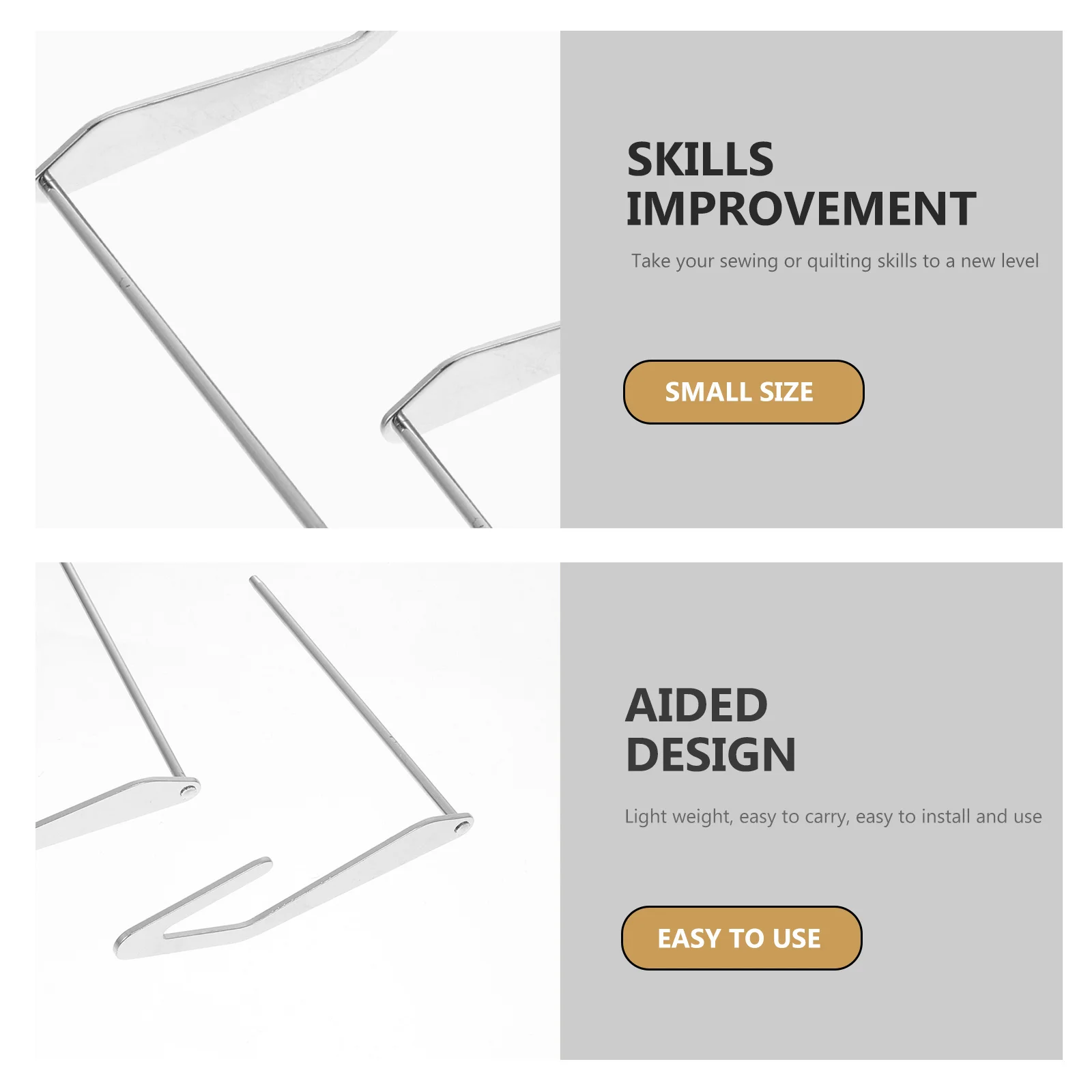 2 قطعة ماكينة خياطة متميزة أقدام الضغط القضبان تصميم عملي بسيط المحمولة اللحف خليط ملحق أقدام الضغط بار