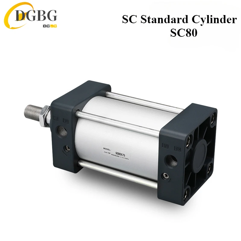 SC Standard Cylinder SC80 Bore Double Acting Pneumatic Cylinder Big Thrust 25/50/75/100/200/300mm Stroke