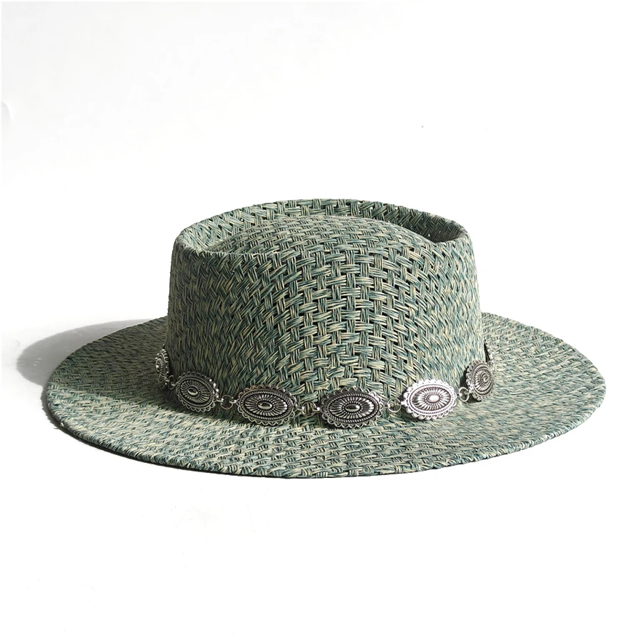 Französischer Strohhut, Sommer-Sonnenhut, breite Krempe, Fedora, Panama, Sommer-Strandhut für Damen und Herren, Sonnenhut, Urlaub, Urlaub, Chapeau Femme
