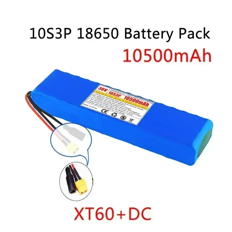 Batterie lithium-ion pour vélo électrique36V,18650 10500mah,10S3P, 350/500W,pour Scooter et Scooter électrique à haute puissance