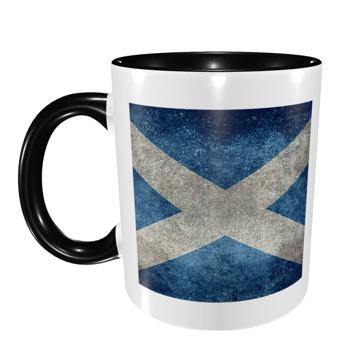 Flag Of Scotland - Grungy Vintage Version Mug Funny Ceramic Coffee Cups Tea Mugs Milk Cup Drinkware Gifts for Woman Man